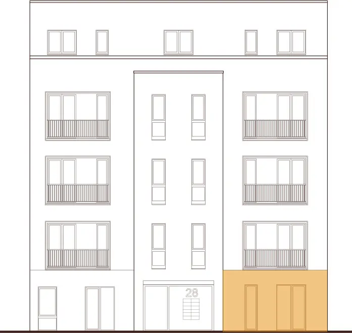 Lage der Wohnung 03 im Gebäude