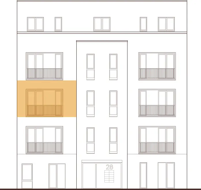 Lage der Wohnung 07 im Gebäude