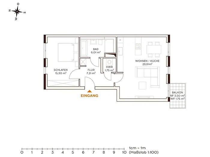 Grundriss Wohnung 10