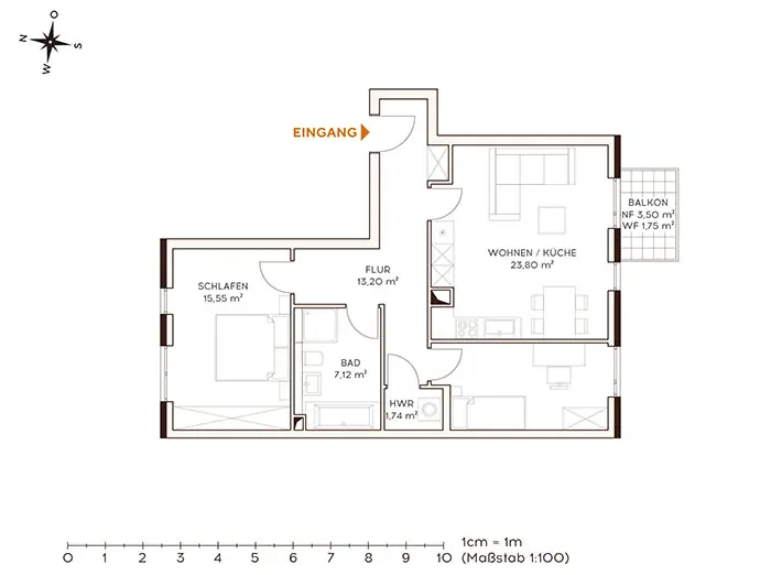 Grundriss Wohnung 11