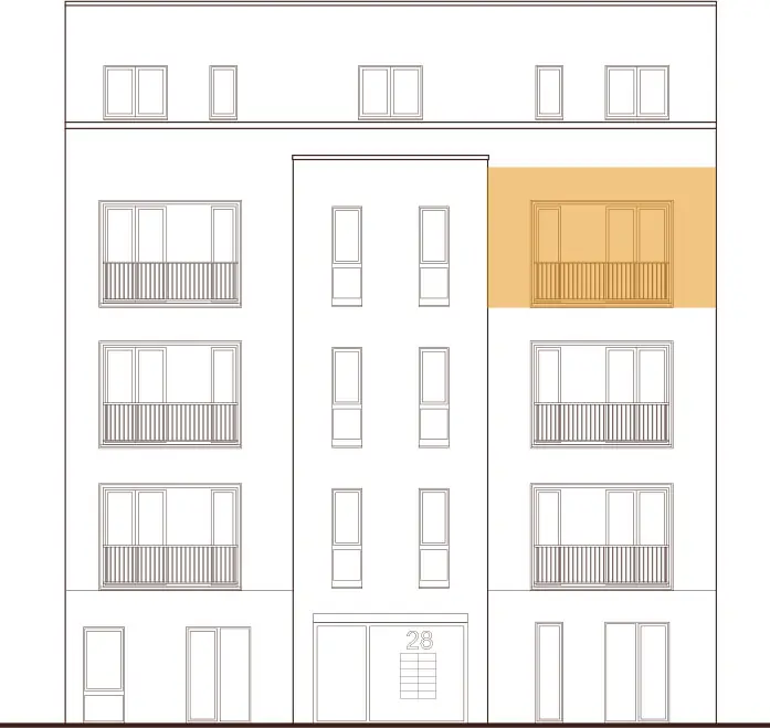 Lage der Wohnung 11 im Gebäude