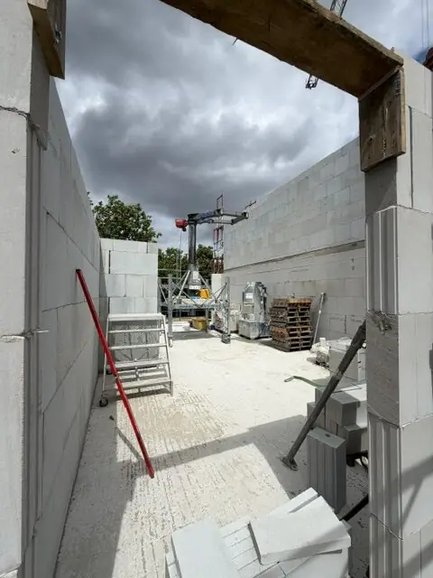 Baustelle Lutteroth Lofts, Blick in den Rohbau