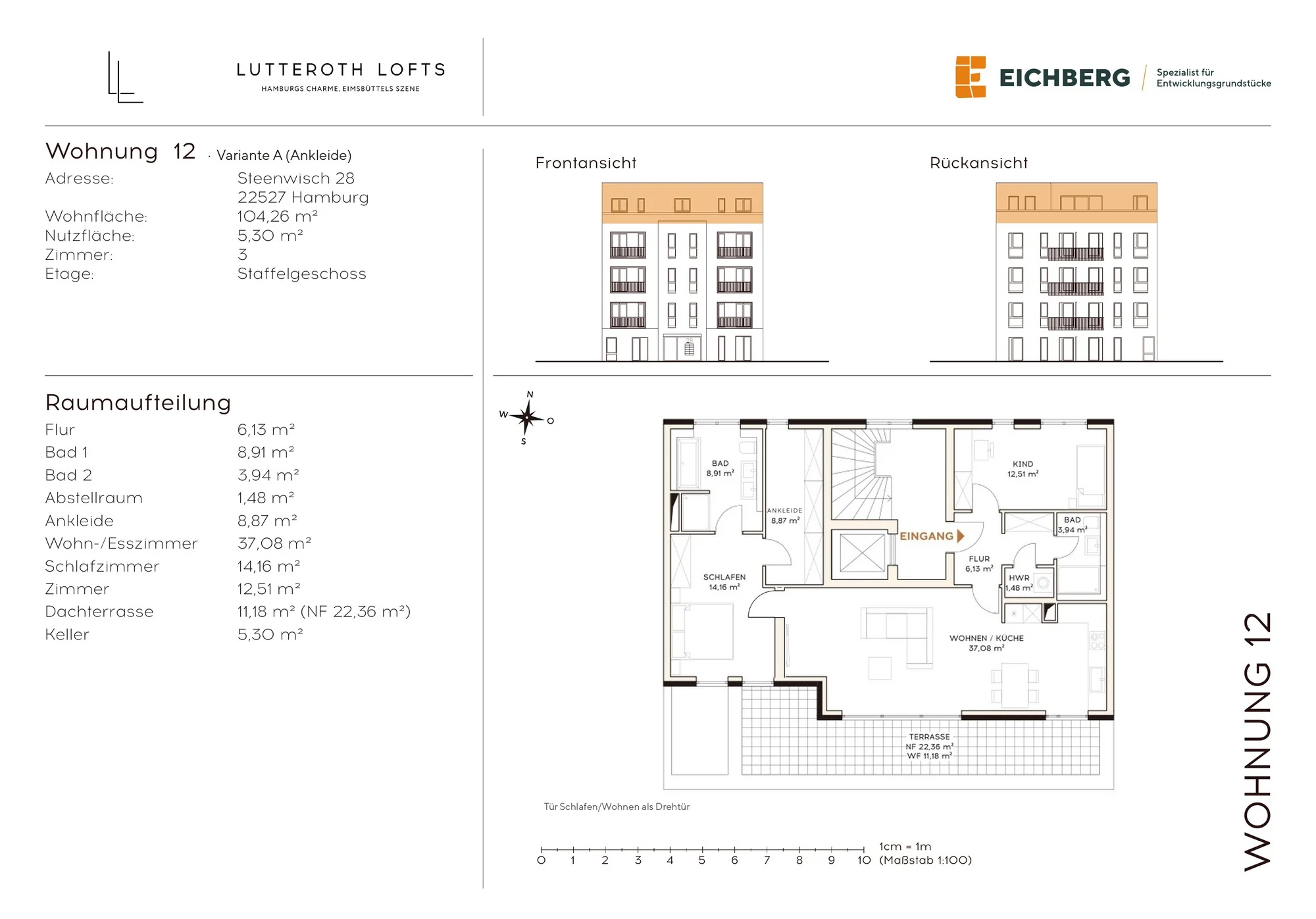 Grundriss Penthouse