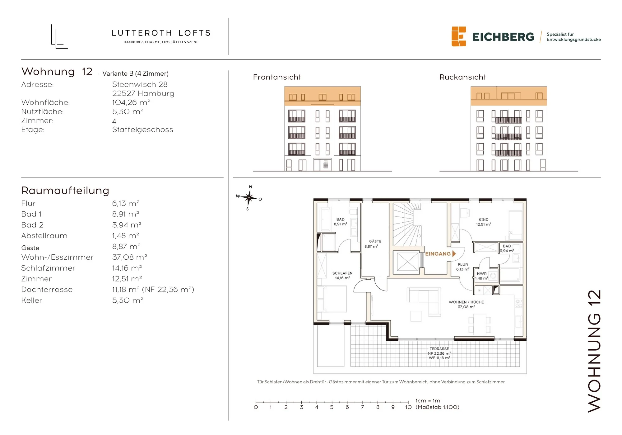Grundriss Penthouse