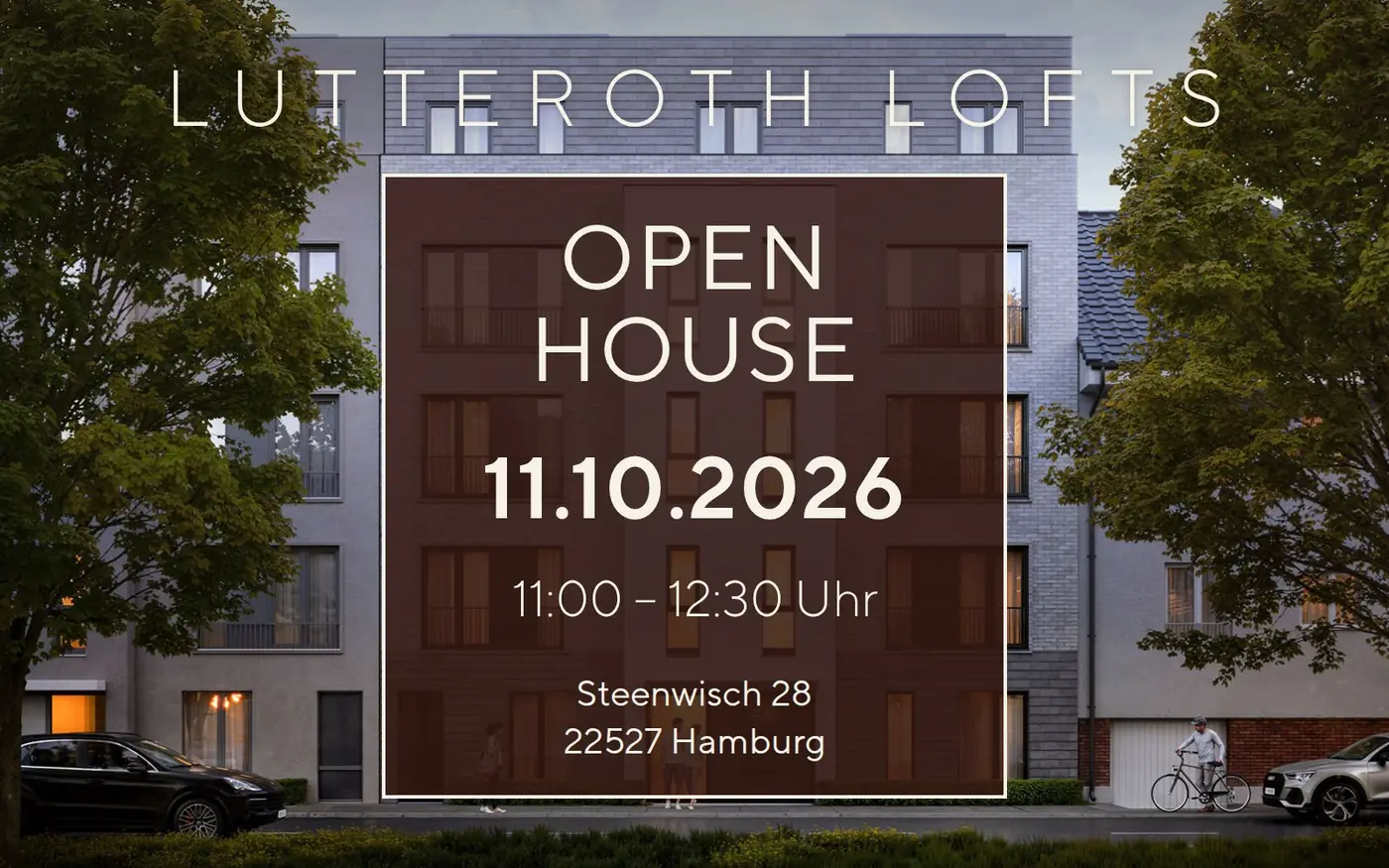 Einladung: Open House Lutteroth Lofts am 11.10.2026 von 11:00 bis 12:30 Uhr, Steenwisch 28