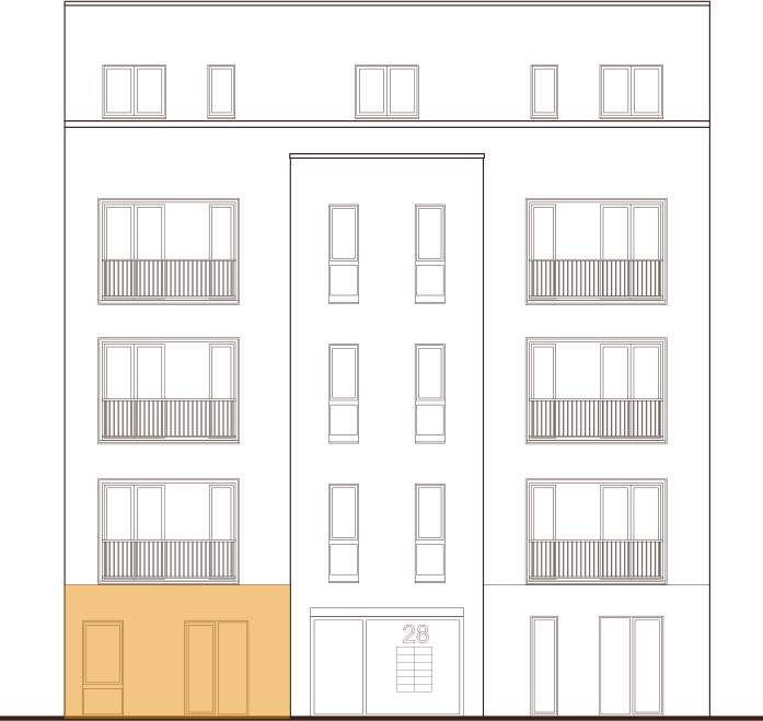 Frontansicht Wohnung 1