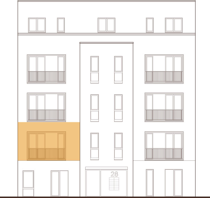 Frontansicht Wohnung 1