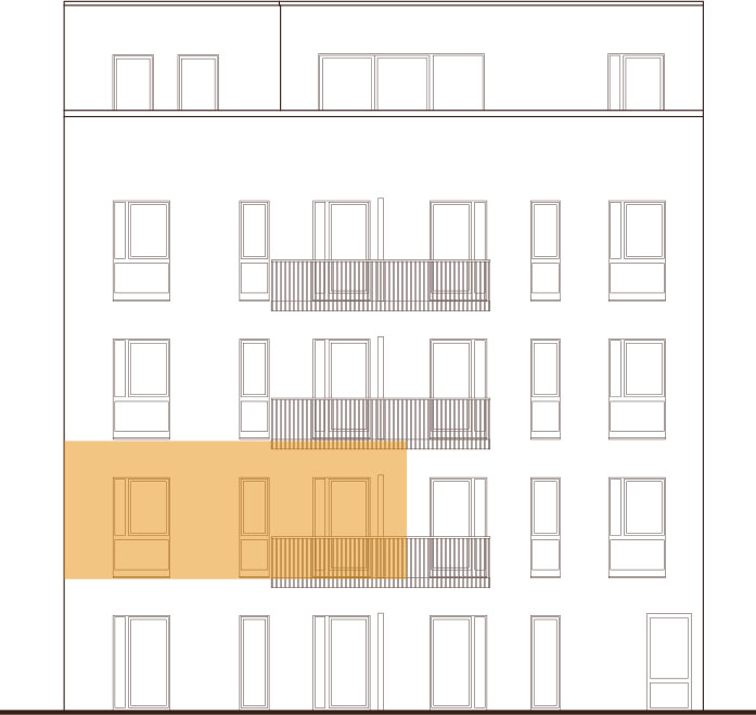 Frontansicht Wohnung 2