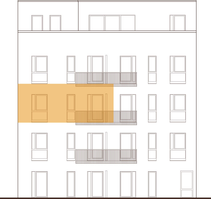 Frontansicht Wohnung 2